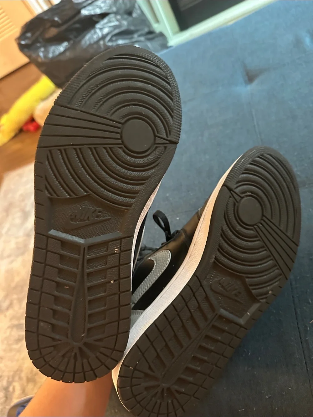 Nike High-Top Sneakers - Black & Light Gray